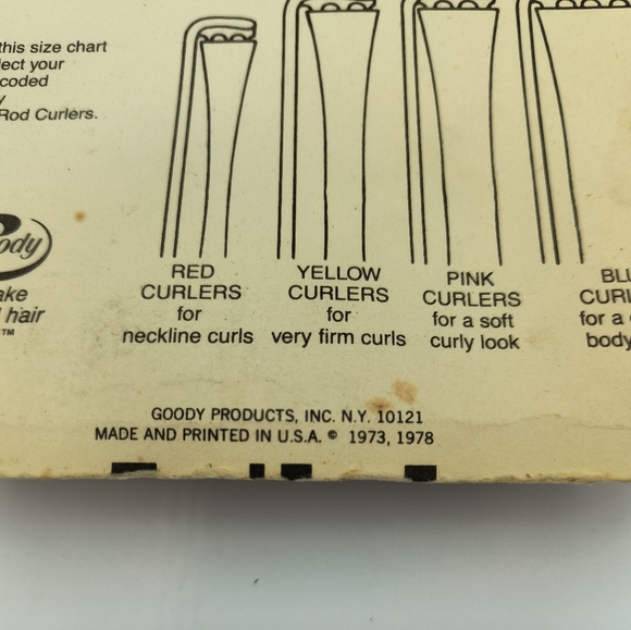 Vintage Goody Pink Perm Rods Pink Medium 14 Count New in Sealed Package 1978 USA - Picture 2 of 4